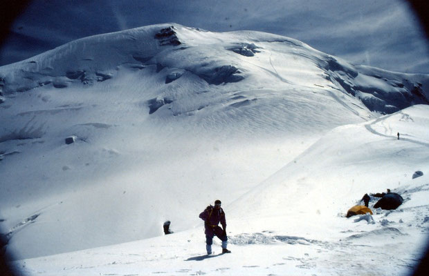 Blick von der Gouterhütte zum Aig. du Gouter