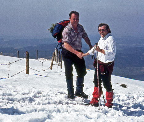 Franz und Ferdinand Ehrenfellner beim Palmuschentragen am Hochlecken