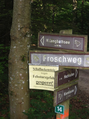 Am 19. Juni 2007 mußte der Schafluckensteig wegen Felssturzgefahr gesperrt werden!!