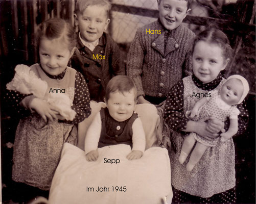 Die "Rabenreithner-Kinder" um 1945.