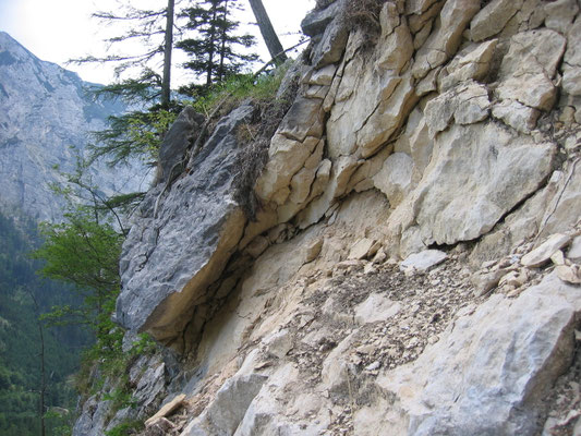 Am 19. Juni 2007 mußte der Schafluckensteig wegen Felssturzgefahr gesperrt werden!!