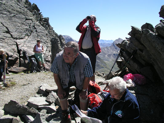 Rast auf der Windachscharte 2.844 m