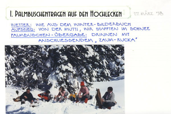 Auszug aus der Palmbuschenchronik von Hubert Kritzinger