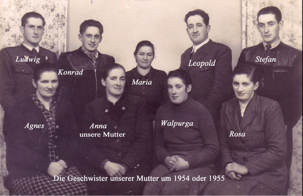 Die Lehnerfamilie mit Onkel Stefan der jetzt für einige Jahre unser "Wirtschafter" war.