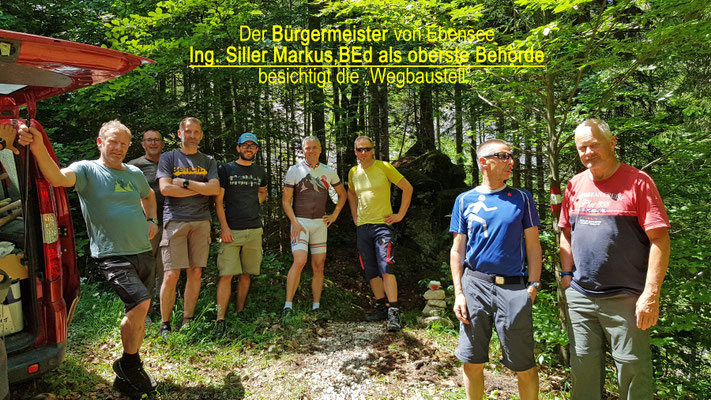 Zum Abschluß kommt noch hoher Besuch, Bürgmeister Siller von Ebensee!