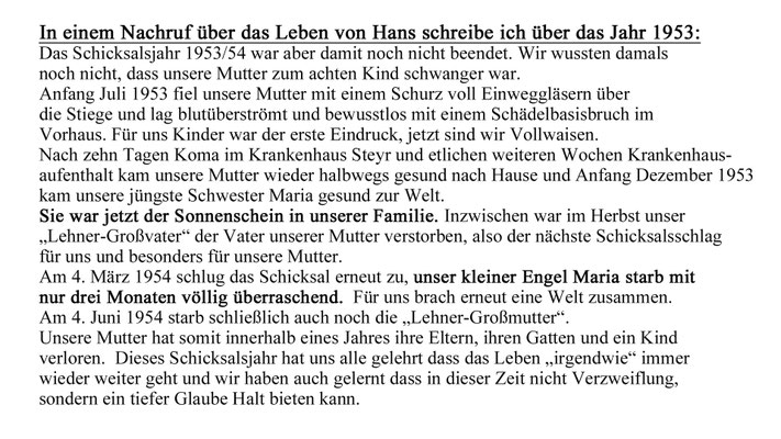Unser Schicksalsjahr 1953/54.