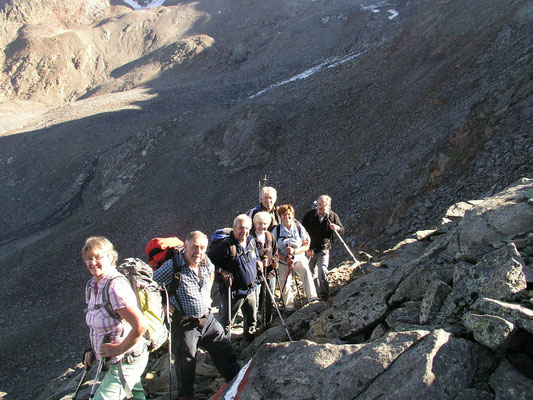 Am Aufstieg von der Siegerlandhütte zur Windachscharte