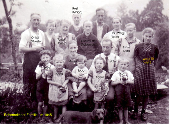 Die Familie um 1945