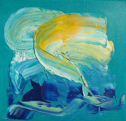  Tandemparagliding, 20x20 cm, Acryl auf Leinwand Keilrahmen, im Shop erhältlich