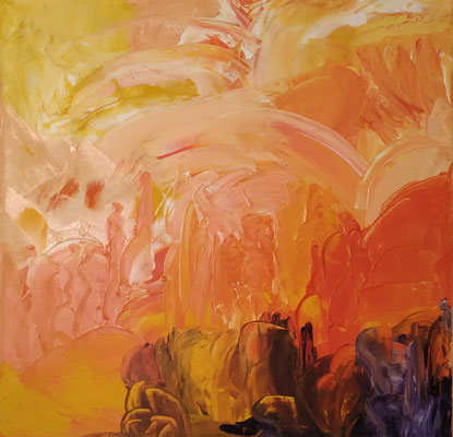   Der Weg ,40x40 cm, Acryl auf Leinwand Keilrahmen