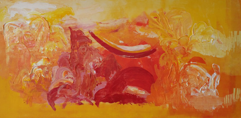 Beide Seiten von Licht und Schatten, 50x100 cm, Acryl auf Leinwand Keilrahmen, Preis auf Anfrage