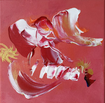 Liebe Lachen Freude 20x20 cm, Acryl auf Leinwand Keilrahmen, Auftragsschöpfung, siehe Bilderserie