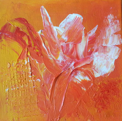 Engelchen und Teufelchen, 20x20 cm, Acryl auf Leinwand Keilrahmen