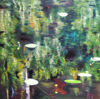 Spiegelungen, Öl auf Leinwand, 50x50, 2026 