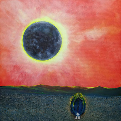 Quo vadis, homo sapiens, Öl auf Karton, 50x50 cm, 2024