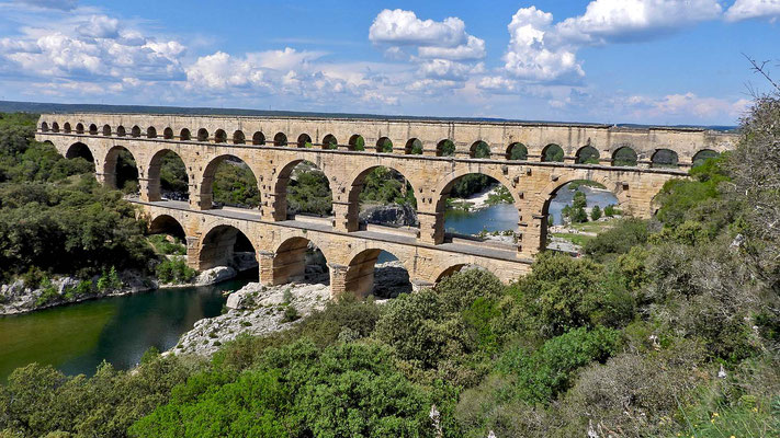 Pont du Gard - Blick vom Berg.