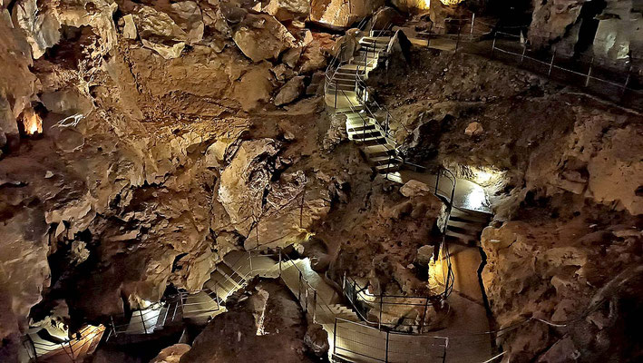 Grottes de Betharram - zu Beginn gibt es Treppen ...