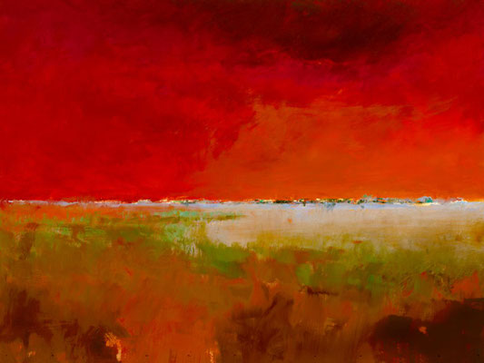 Jan Groenhart, "Incredibly Red", 118,9 x 84,1cm mit Alu Rahmen für 449,-€