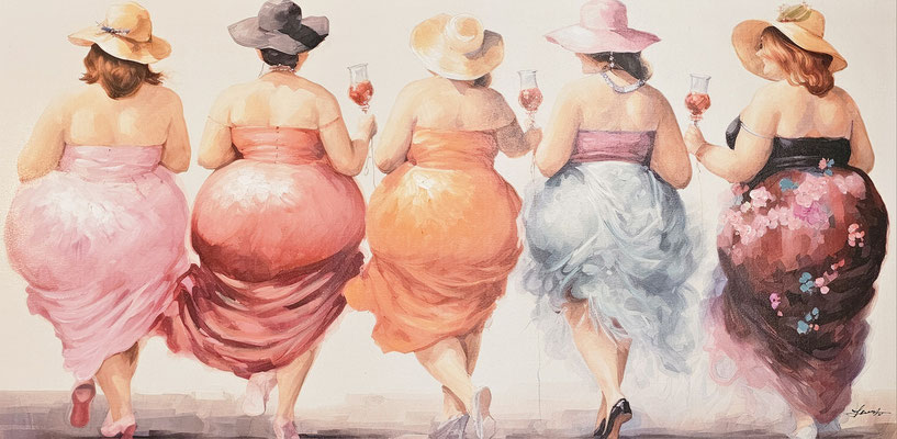 "Mollige Tanten", 70x 140 cm , 329,- €