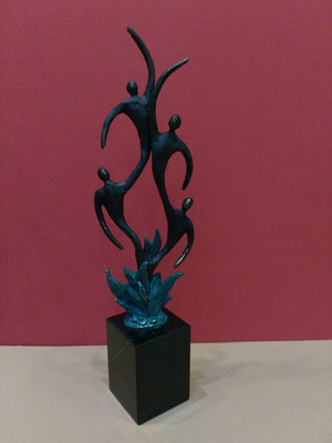 Skulptur, "Flora", Marmorsockel, bronziert,  Höhe ca. 27 cm, 149,-€