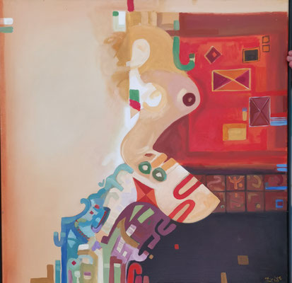 Asse Mano "Der Lange Weg" 80 x 80cm, 299,-€