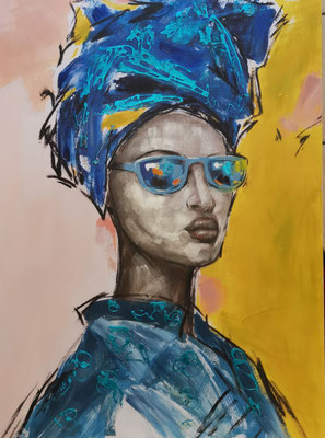 "Lady in blue", 90 x 120 cm, 299,-€