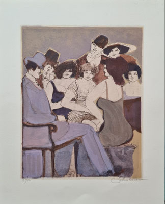 Schneuer, David , Lithographie auf Büttenpapier, nummeriert, limitiert und handsigniert 121/ 300 , 31,5 x 38, 5 cm 850,-€