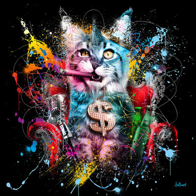 "Katze", 70 x 70 cm, mit Alurahmen, 159,-€