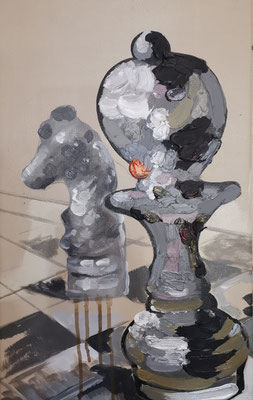 "Schachfigur", Keilrahmen 65 x 40 cm, Sonderpreis 49,-€