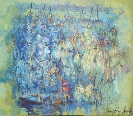 "Abendstimmung in Lübeck I", Öl auf Leinwand, A. Ignatkov, 80x 90 cm, 899,-€