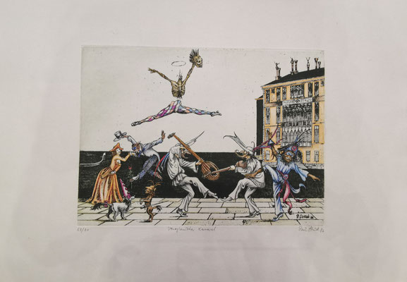 Paul Struck, "Begegnung", 20 x 30 cm, Lithographie auf Büttenpapier, nummeriert, limitiert und handsigniert, 99,-€