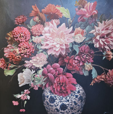 "Blumenbouquet", 110x 110 cm, 349,-€