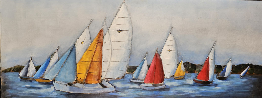 "Regatta", Metallbild, 150x60 cm, 399,-€