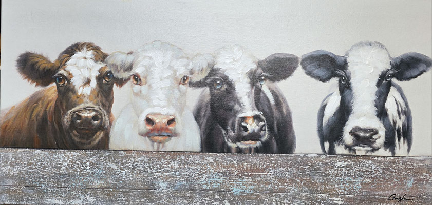 "Kühe ohne Mühe", 50x 100 cm, 199,-€