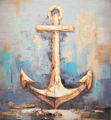 "Goldener Anker", 80 x 80 cm, 179,-€