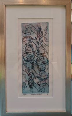 "Blaues Paradies", U. Kalinowska, Radierung, 16,5x 28,2 cm, 78,-€
