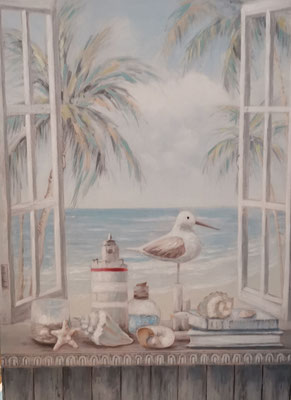 "Möwe am Strand", 100 x 70 cm, 129,-€