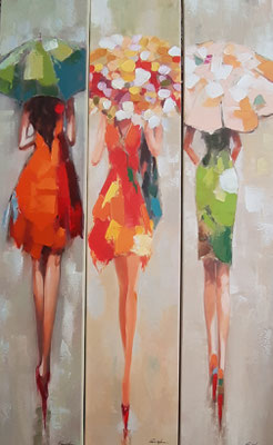 "Haute Couture", Rouge/ Vert/ Couleur, 30x 150 cm, je 199,-€