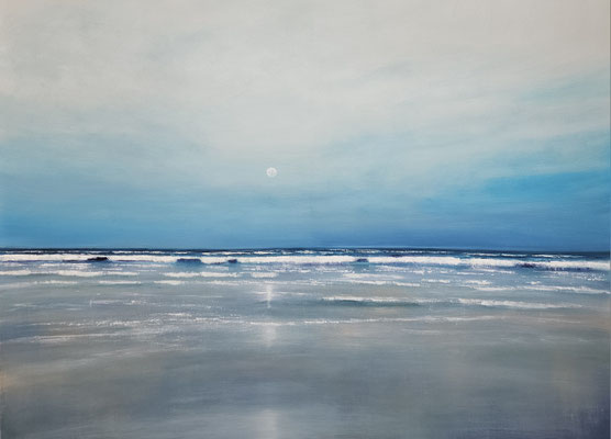 "Mond über der Ostsee", F. Meisel, Öl auf Leinwand, 90x 120 cm, 999,-€