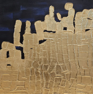 "Gold-Schwarz" 100 x 100 cm, 299,€
