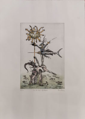 Paul Struck, "Pas-de-deux-Aporteure", 38 x 53 cm, Lithographie auf Büttenpapier, nummeriert, limitiert und handsigniert, 99,-€