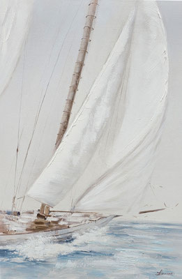 "Segelboot im Wind" 70 x 100 cm, 219,-€