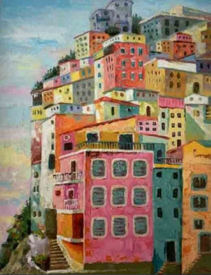 "Bunte Häuschen" 90 x 120 cm, 289,-€