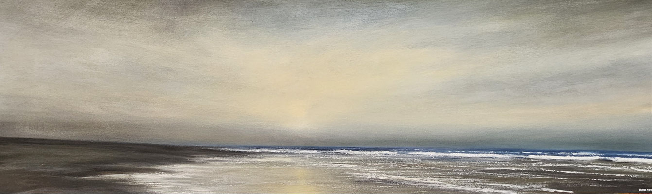 "Ostseestrand", Frank Meisel, Öl auf Leinwand, 40x 120 cm, 799,-€