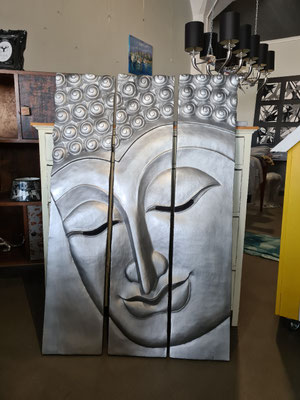 " Buddha" auf Holz ", Triptychon 690,-€