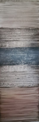 "Traum in silber+blau" hochkant oder waagerecht 50 x 150 cm, 289,-€
