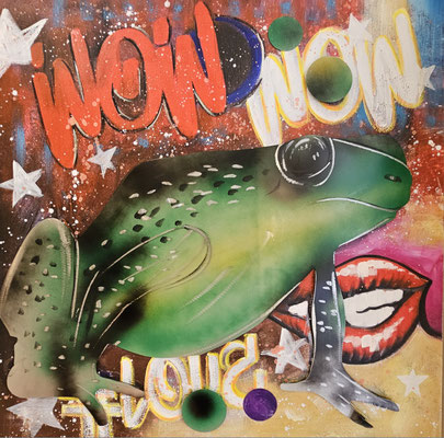 "Frosch" mit Aluminium 80 x 80 cm, 19k9,-€