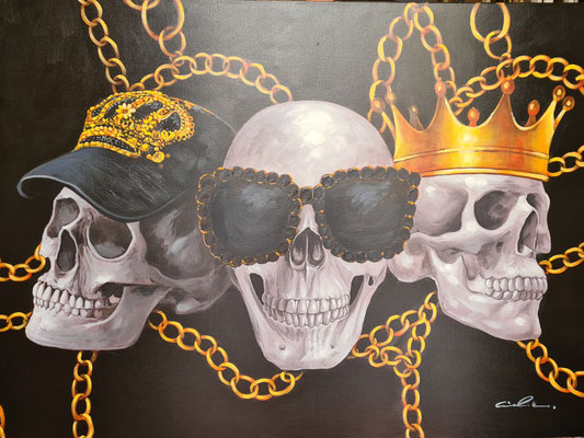"Totenköpfe" 90 x 120 cm, 199,-€