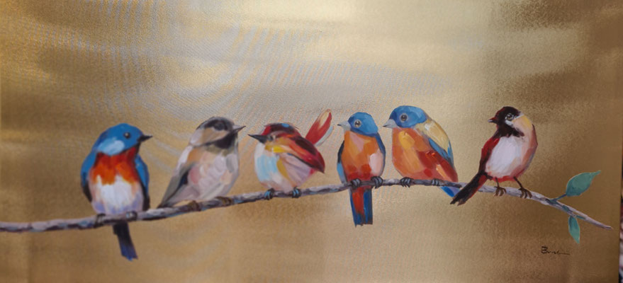 "Vögel auf der Stange" 36 x 75 cm, 189,-€