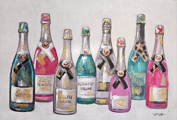 "Flaschenparade", 100 x 70 cm, 179,- €